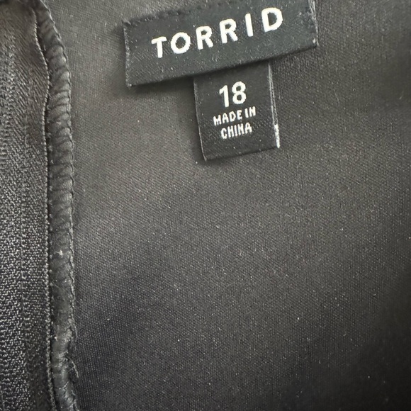 Torrid Plus Size 18 Black Faux Leather Sleeveless Dress - Picture 2 of 7